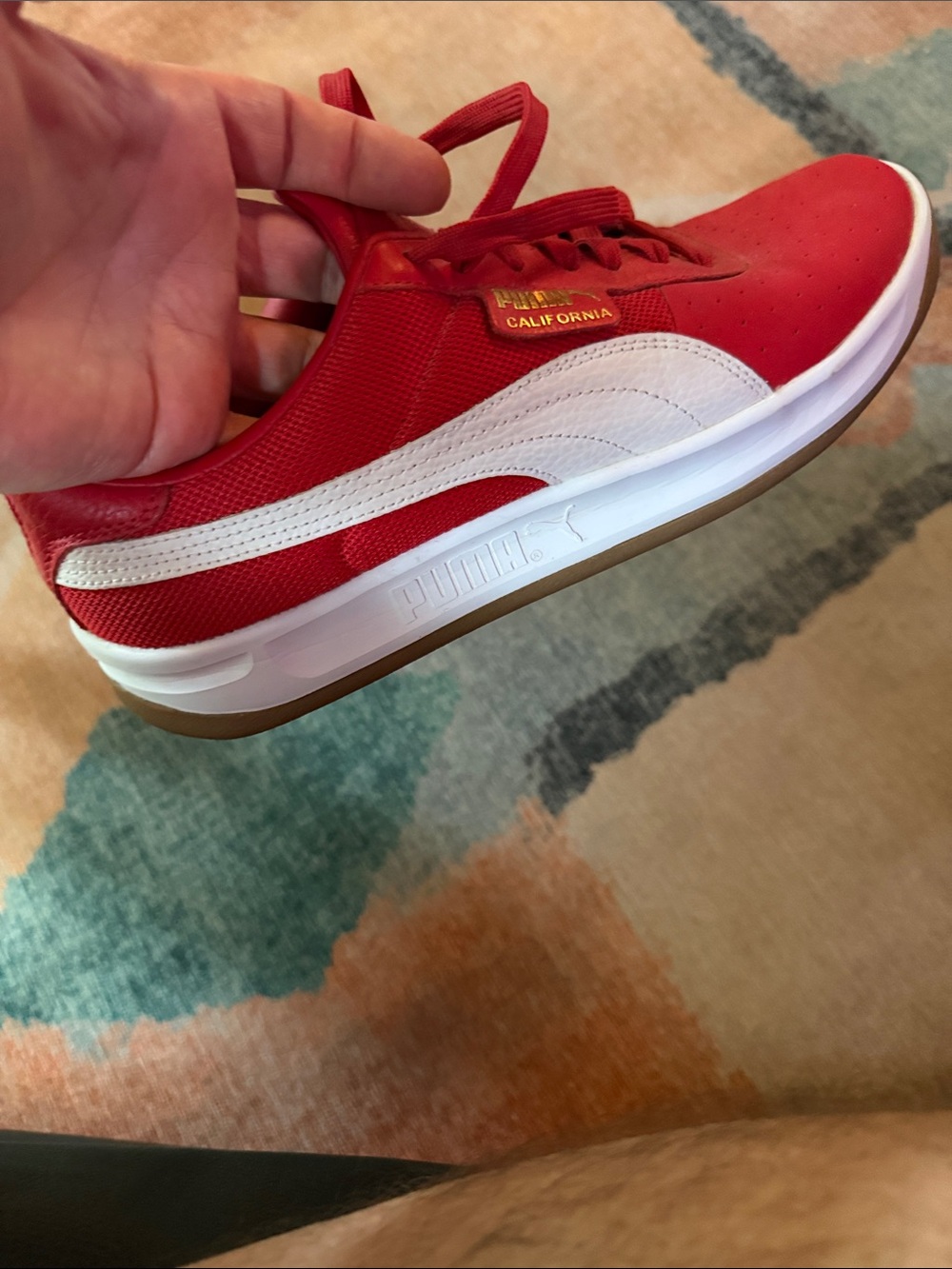 PUMA Men’s California Red & White Sneaker